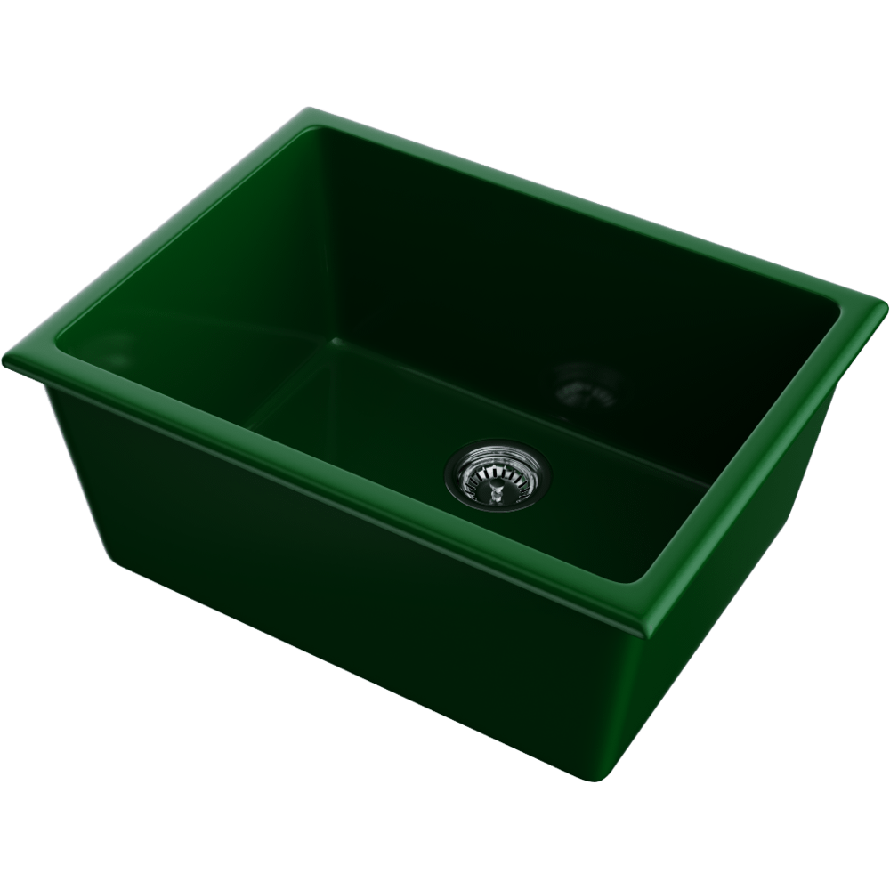 Мойки для кухни Omoikiri Okinoshima 61-U/I-RG Glossy Natceramic/royal green глянцевый