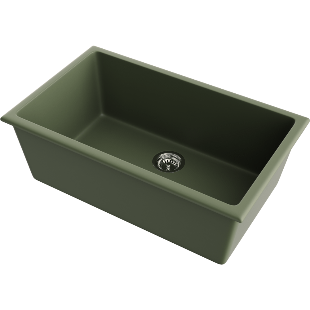 Мойки для кухни Omoikiri Okinoshima 76-U/I-OL Natceramic/olive