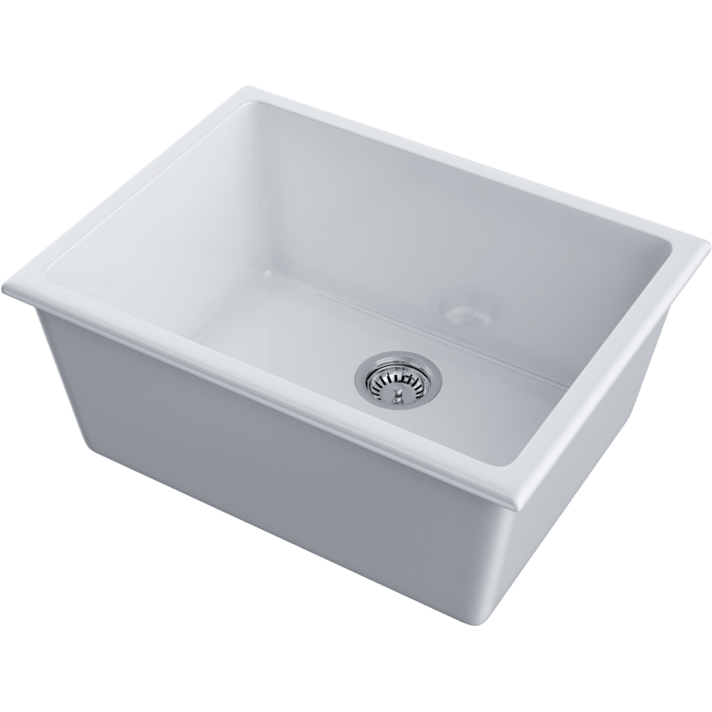Мойки для кухни Omoikiri Okinoshima 61-U/I-WH Glossy Natceramic/белый глянцевый