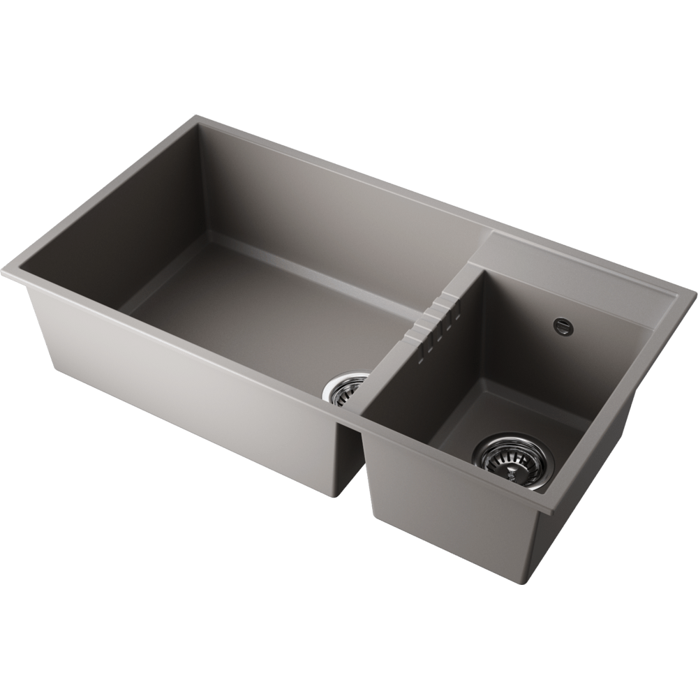 Мойки для кухни Omoikiri Tedori 85-2-U-GR Tetogranit/leningrad grey