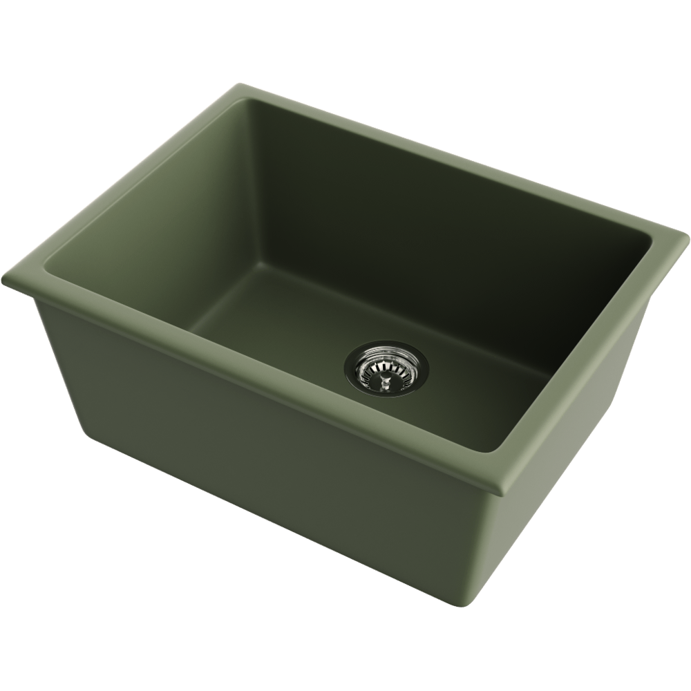 Мойки для кухни Omoikiri Okinoshima 61-U/I-OL Natceramic/olive