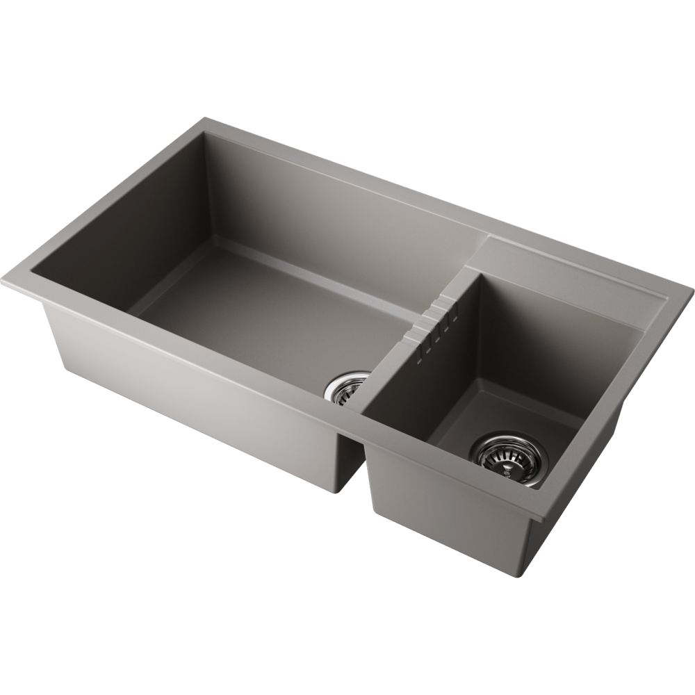 Мойки для кухни Omoikiri Tedori 86-2-LB-GR Tetogranit/leningrad grey