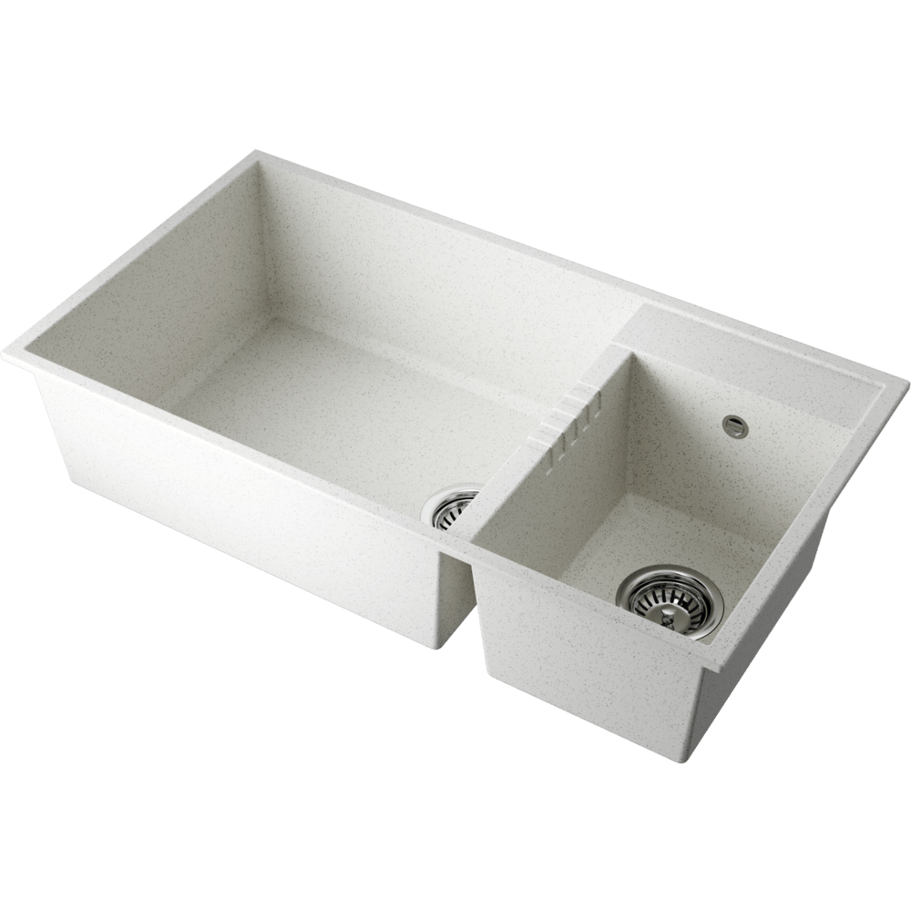 Мойки для кухни Omoikiri Tedori 85-2-U-WH Tetogranit/белый
