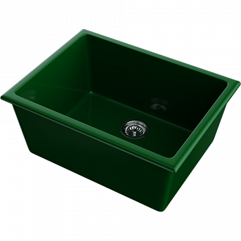 Мойки для кухни Omoikiri Okinoshima 61-U/I-RG Glossy Natceramic/royal green глянцевый