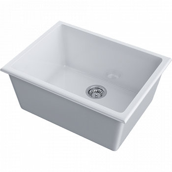Мойки для кухни Omoikiri Okinoshima 61-U/I-WH Glossy Natceramic/белый глянцевый