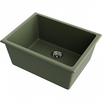 Мойки для кухни Omoikiri Okinoshima 61-U/I-OL Natceramic/olive